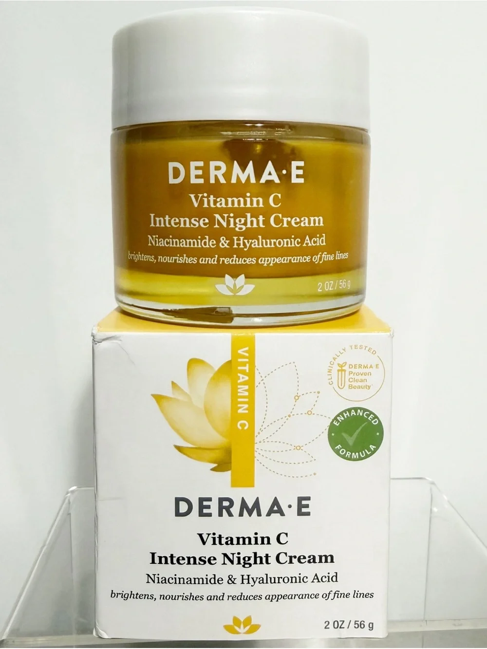 DERMA E Vitamin C Intense Night Cream, Skin Brightener 2 oz - New in Box